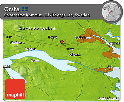 Physical 3D Map of Orsta