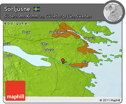 Physical 3D Map of Sörljusne