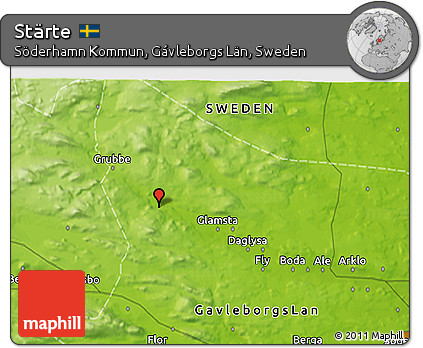 Physical 3D Map of Stärte