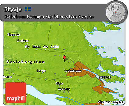 Physical 3D Map of Styvje