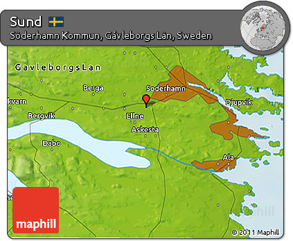 Physical 3D Map of Sund