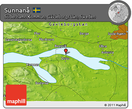 Physical 3D Map of Sunnanå