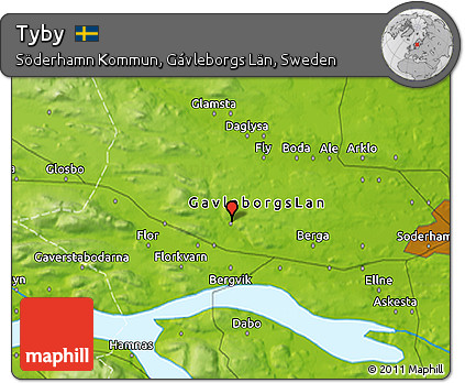 Physical 3D Map of Tyby