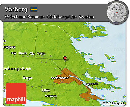 Physical 3D Map of Varberg
