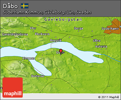 Physical 3D Map of Dåbo