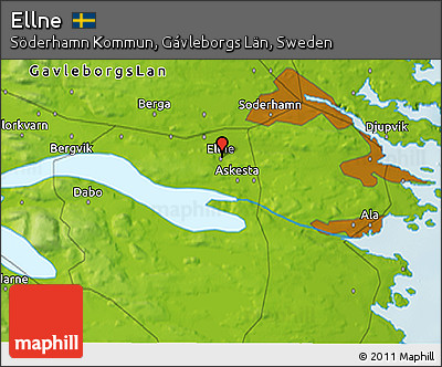 Physical 3D Map of Ellne