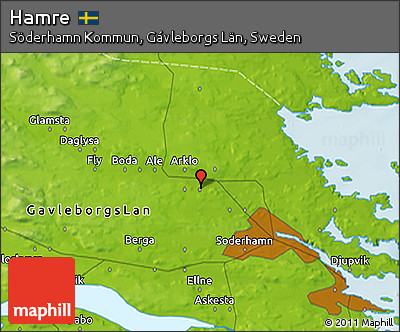 Physical 3D Map of Hamre