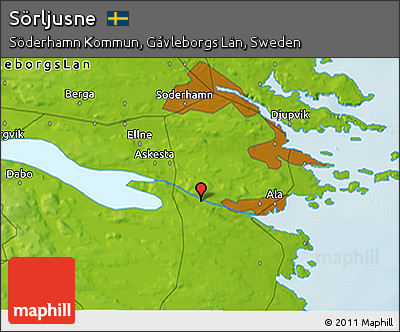 Physical 3D Map of Sörljusne