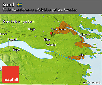 Physical 3D Map of Sund