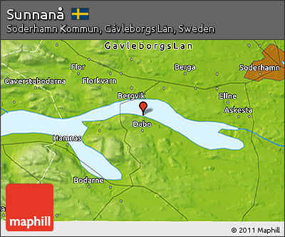 Physical 3D Map of Sunnanå