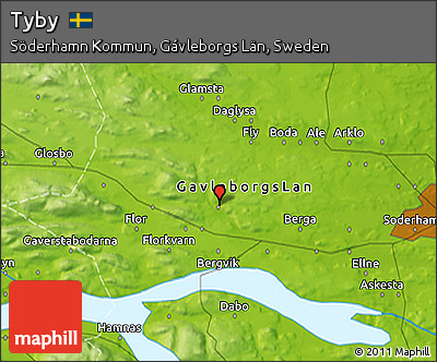 Physical 3D Map of Tyby