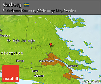 Physical 3D Map of Varberg