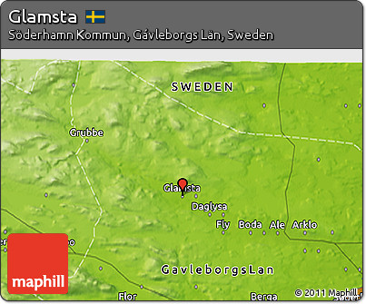 Physical 3D Map of Glamsta