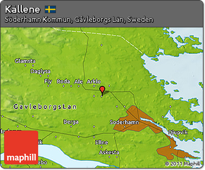Physical 3D Map of Källene