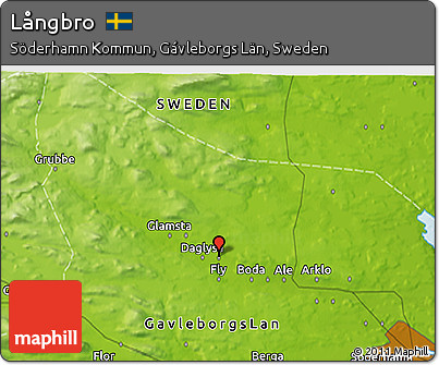 Physical 3D Map of Långbro