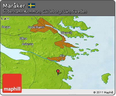 Physical 3D Map of Maråker
