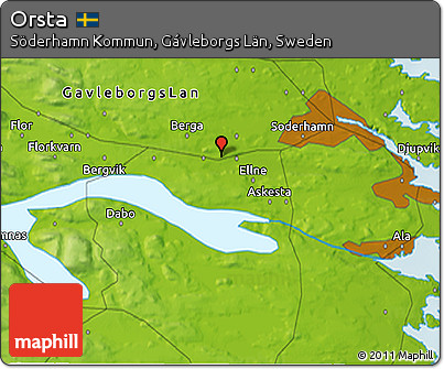 Physical 3D Map of Orsta