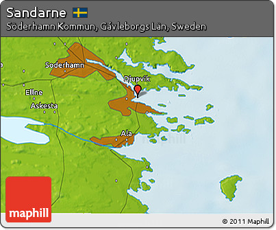 Physical 3D Map of Sandarne