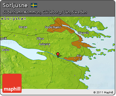 Physical 3D Map of Sörljusne
