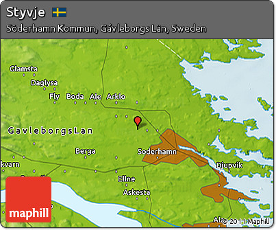 Physical 3D Map of Styvje
