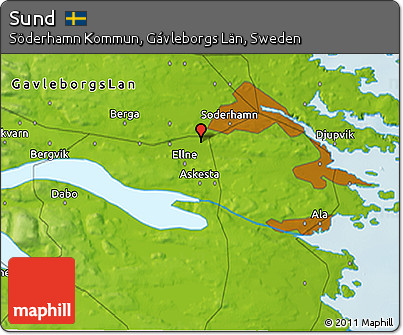 Physical 3D Map of Sund