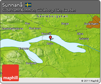 Physical 3D Map of Sunnanå