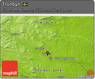 Physical 3D Map of Trönbyn
