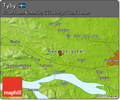 Physical 3D Map of Tyby