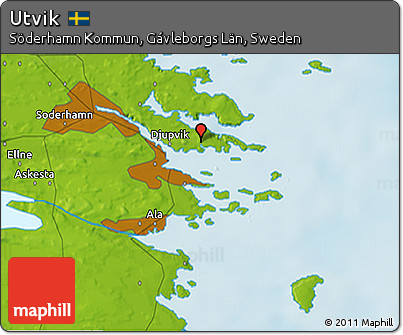 Physical 3D Map of Utvik