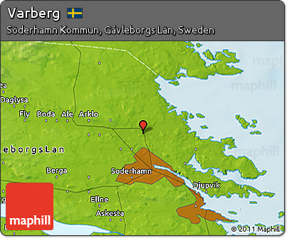 Physical 3D Map of Varberg