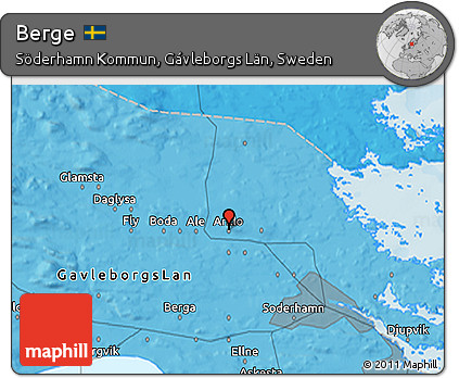 Political 3D Map of Berge