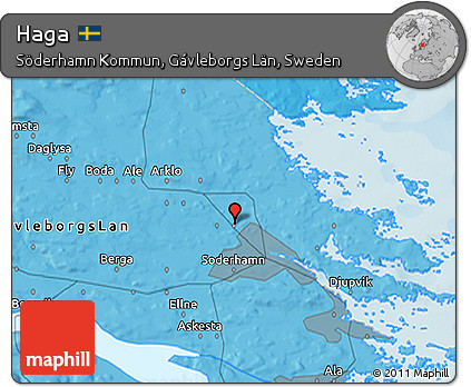 Political 3D Map of Haga