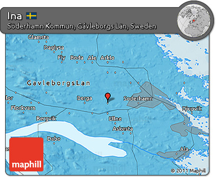 Political 3D Map of Ina