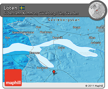 Political 3D Map of Löten
