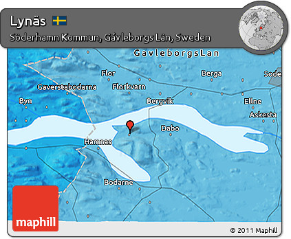 Political 3D Map of Lynäs