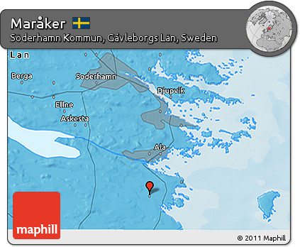 Political 3D Map of Maråker