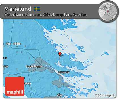 Political 3D Map of Marielund