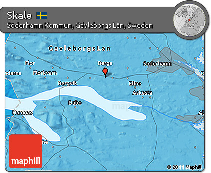 Political 3D Map of Skale