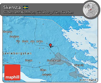 Political 3D Map of Skensta