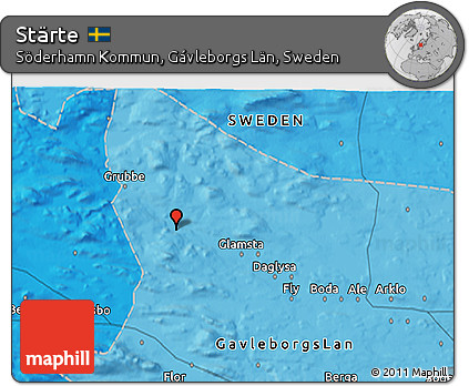 Political 3D Map of Stärte