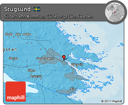 Political 3D Map of Stugsund