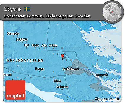 Political 3D Map of Styvje