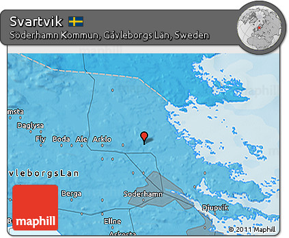 Political 3D Map of Svartvik