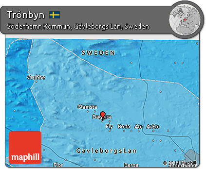 Political 3D Map of Trönbyn