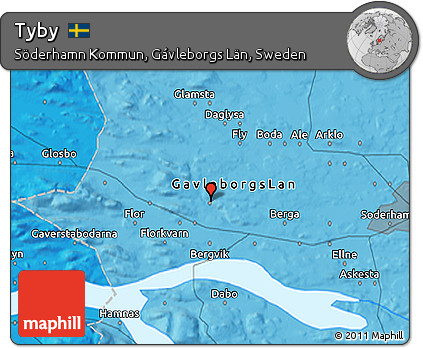 Political 3D Map of Tyby