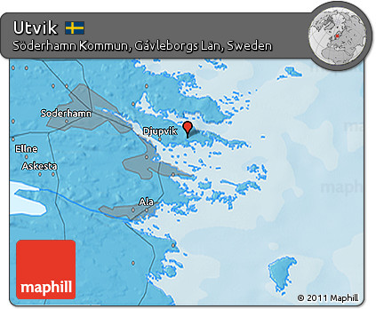 Political 3D Map of Utvik