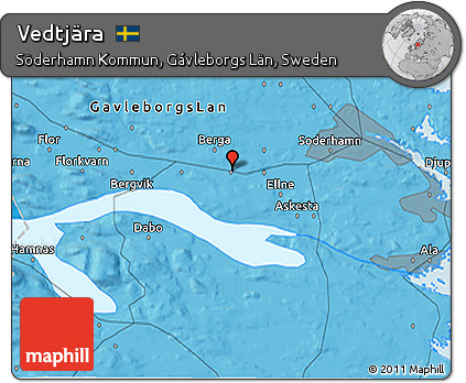 Political 3D Map of Vedtjära
