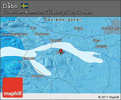 Political 3D Map of Dåbo
