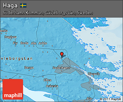 Political 3D Map of Haga