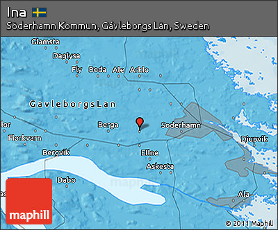 Political 3D Map of Ina
